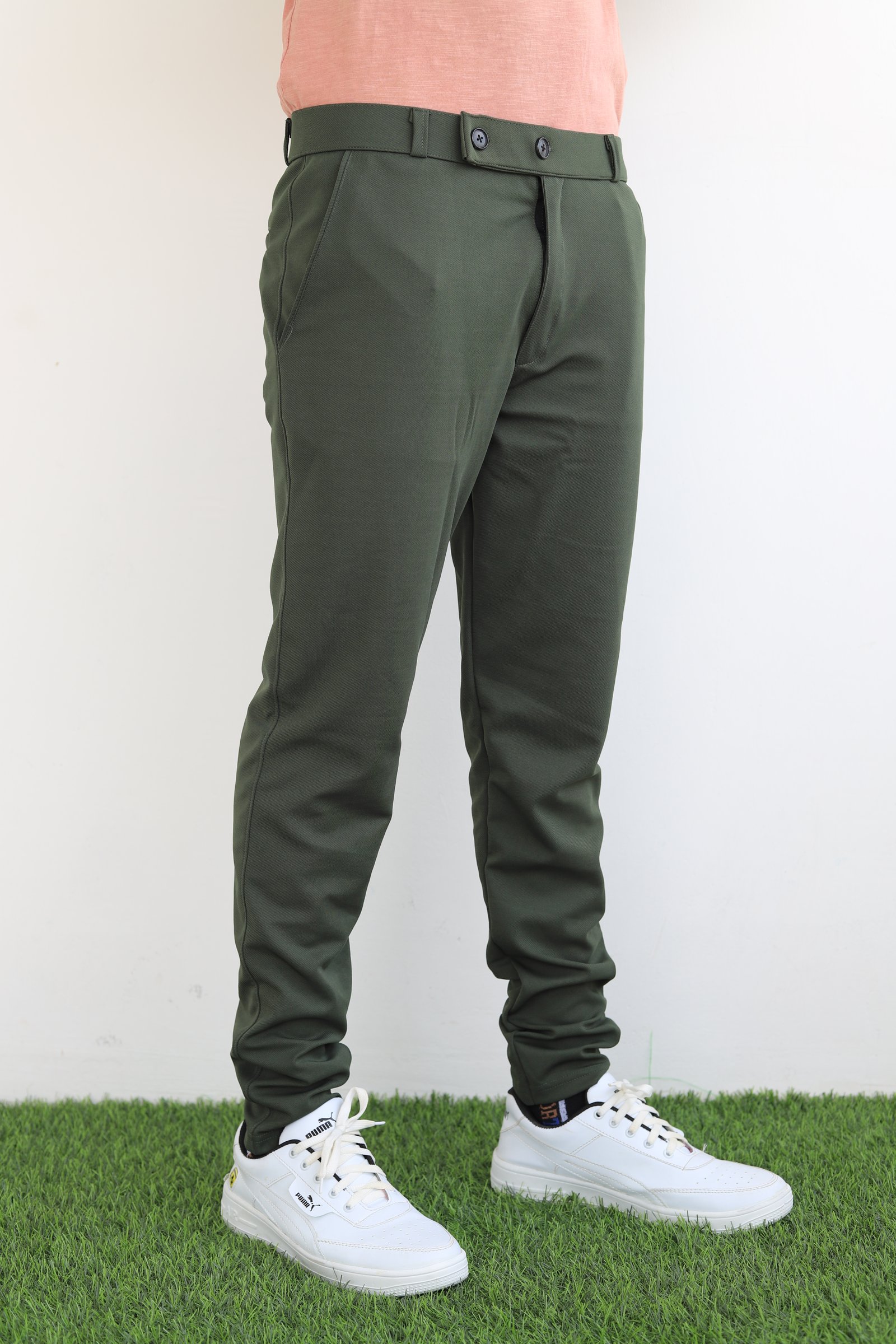 Lycra Formal Pant (Olive Green)